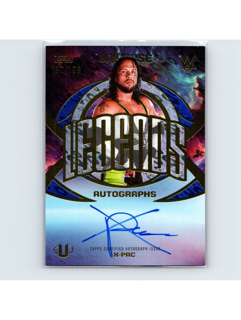 2026 Topps Universe WWE X-Pac #LGA-PAC Legends Autographs Blue Pulse #/199 WWE